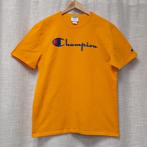 CHAMPION Canary Yellow Vintage T Shirt Mens SZ L